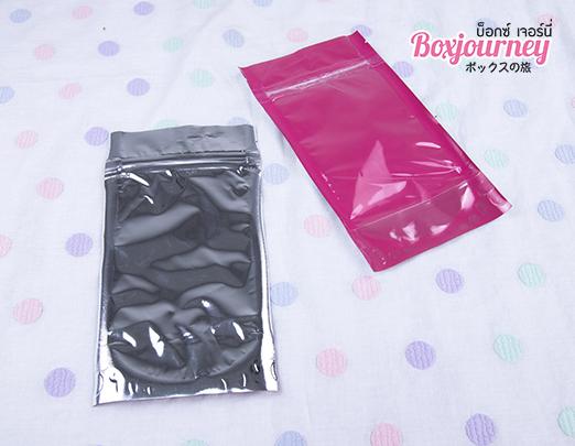 ถุงซิปสีชมพูฟอยล์ 11x20.5 cm.(S)