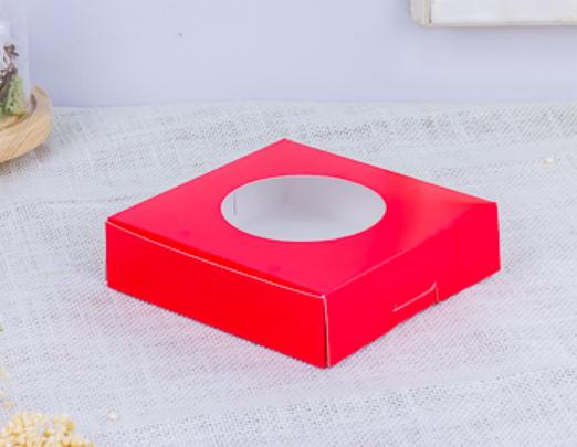 กล่องขนมเปี๊ยะสีแดง ไซส์เล็ก