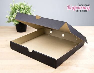 กล่องลูกฟูกพรีเมี่ยม สีดำ 30.5x30.5x4 cm.