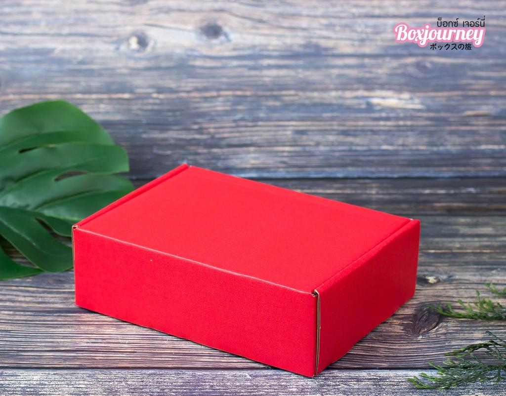 กล่องลูกฟูกพรีเมี่ยม สี Holly red 20x14x6 cm.