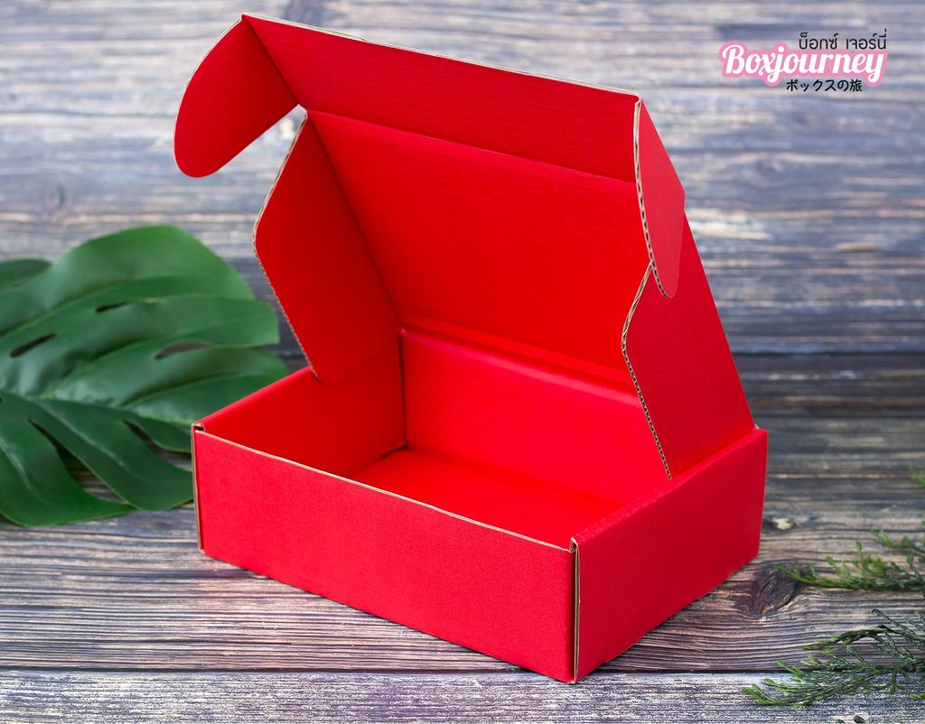 กล่องลูกฟูกพรีเมี่ยม สี Holly red 20x14x6 cm.