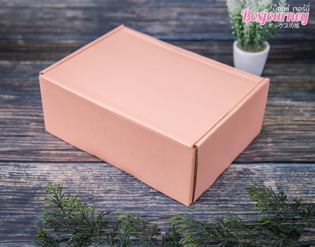 กล่องลูกฟูกพรีเมี่ยม  สี Flamingo 24.5x17x9 cm.