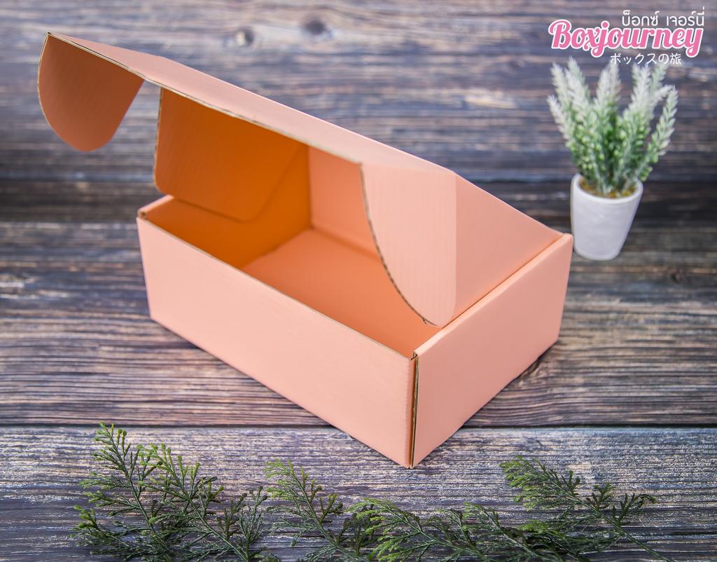 กล่องลูกฟูกพรีเมี่ยม  สี Flamingo 24.5x17x9 cm.