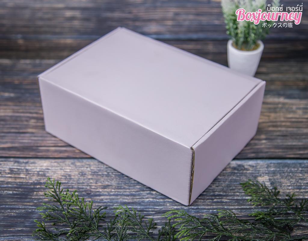 กล่องลูกฟูกพรีเมี่ยม สี Ash grey 24.5x17x9 cm.