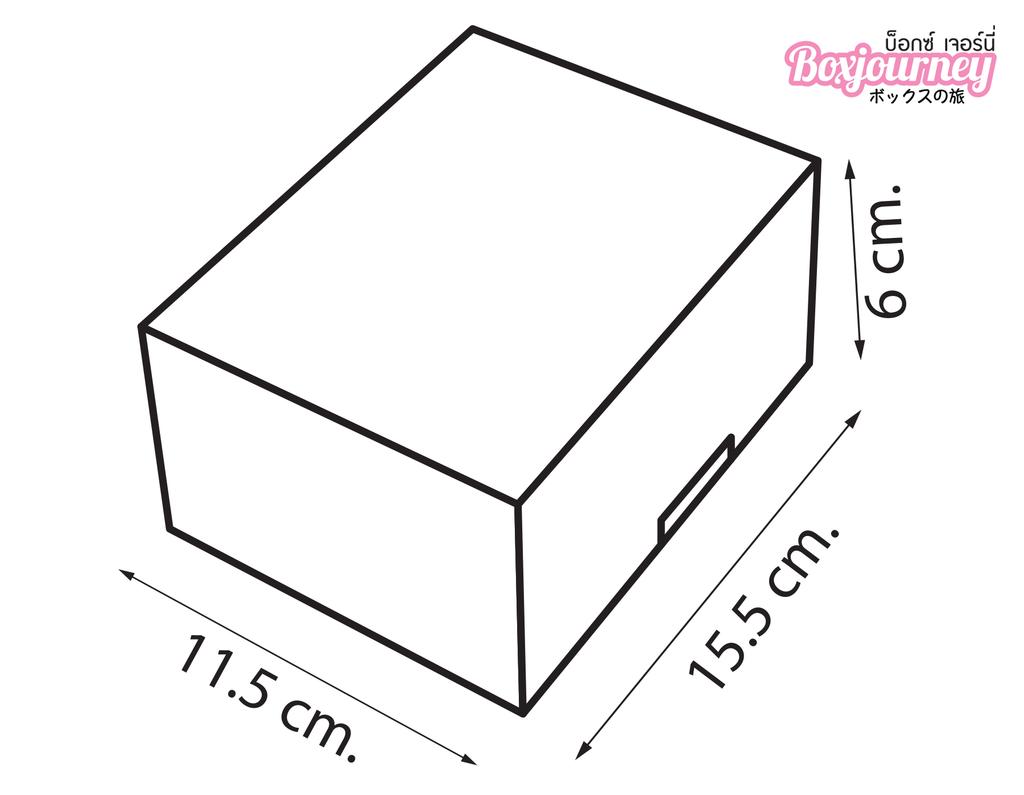 กล่องสแน็คชมพูจุดเหลือง 15.5*11.5*6 cm