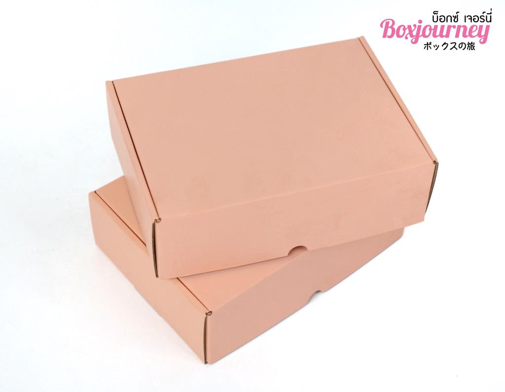 กล่องลูกฟูกพรีเมี่ยม สีฟลามิงโก้ 14x20x6 cm.