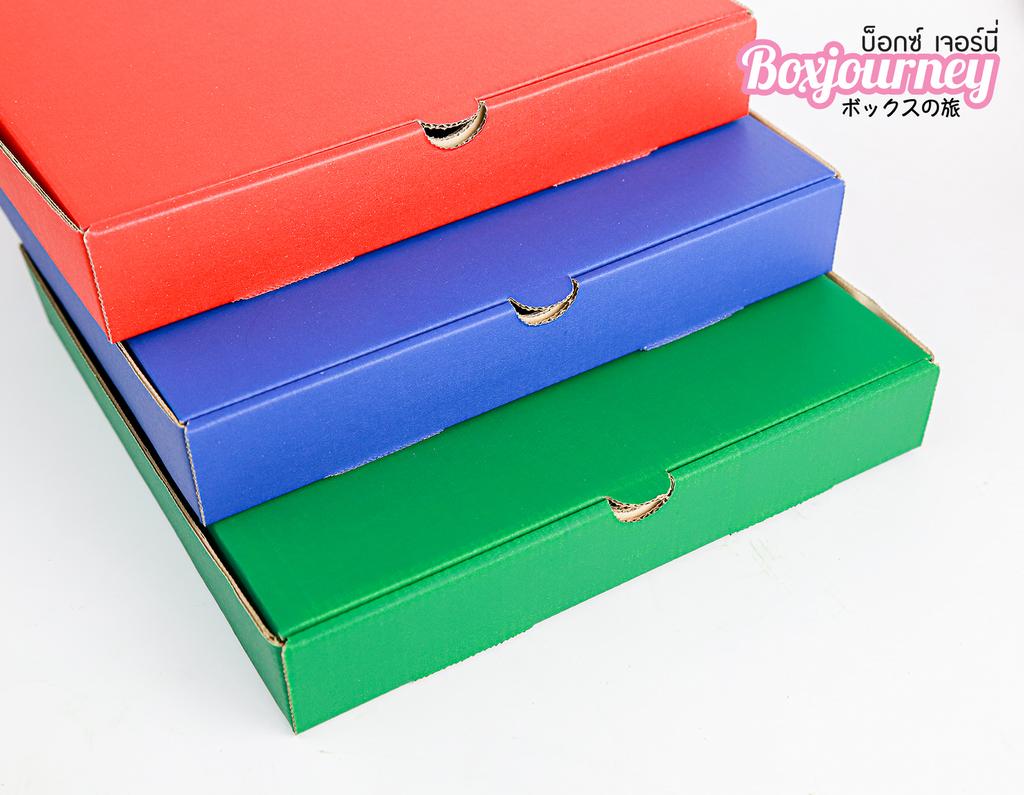 กล่องลูกฟูกพรีเมี่ยม สีเขียว  25x25x4 cm.