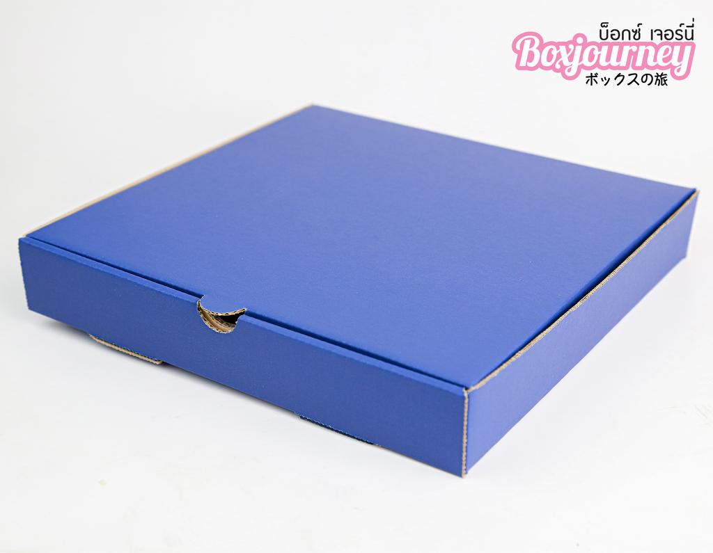 กล่องลูกฟูกพรีเมี่ยม สีน้ำเงิน   29.8x30x4.5 cm.