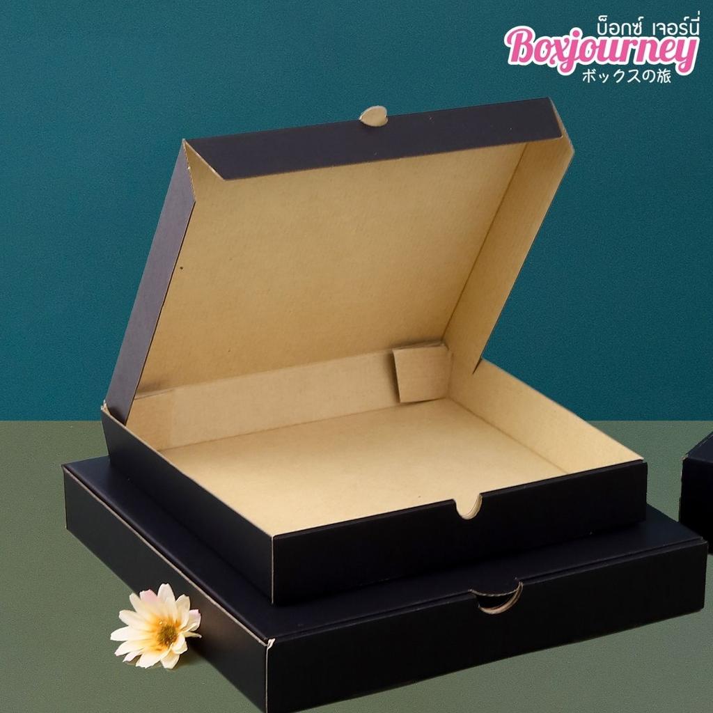 กล่องลูกฟูกพรีเมี่ยม สีดำ 25x25x4 cm.