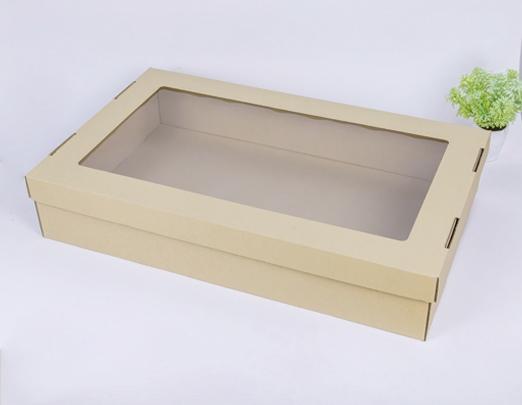 กล่องลูกฟูกอเนกประสงค์+ฝาหน้าต่าง 31x50.7x9.3cm.