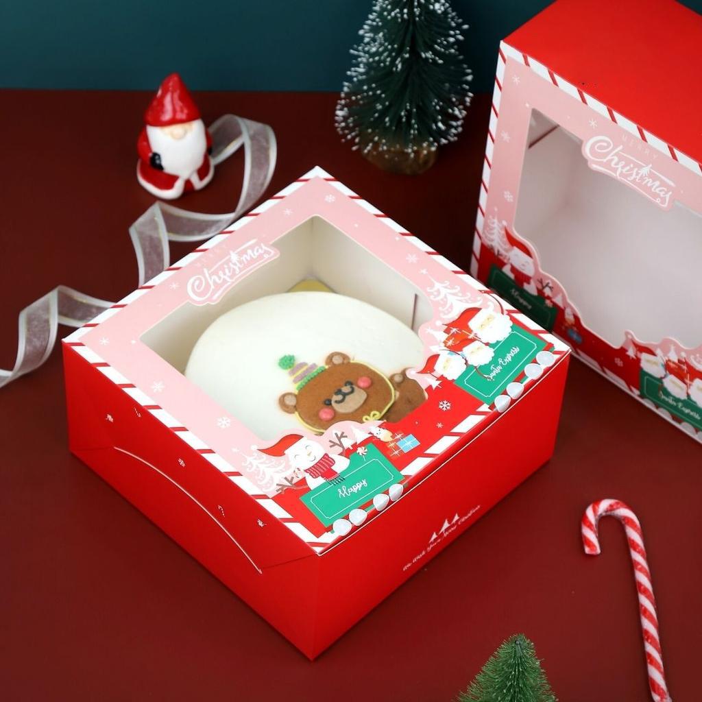 กล่องเค้ก 1 ปอนด์ ลายคริสต์มาส 01