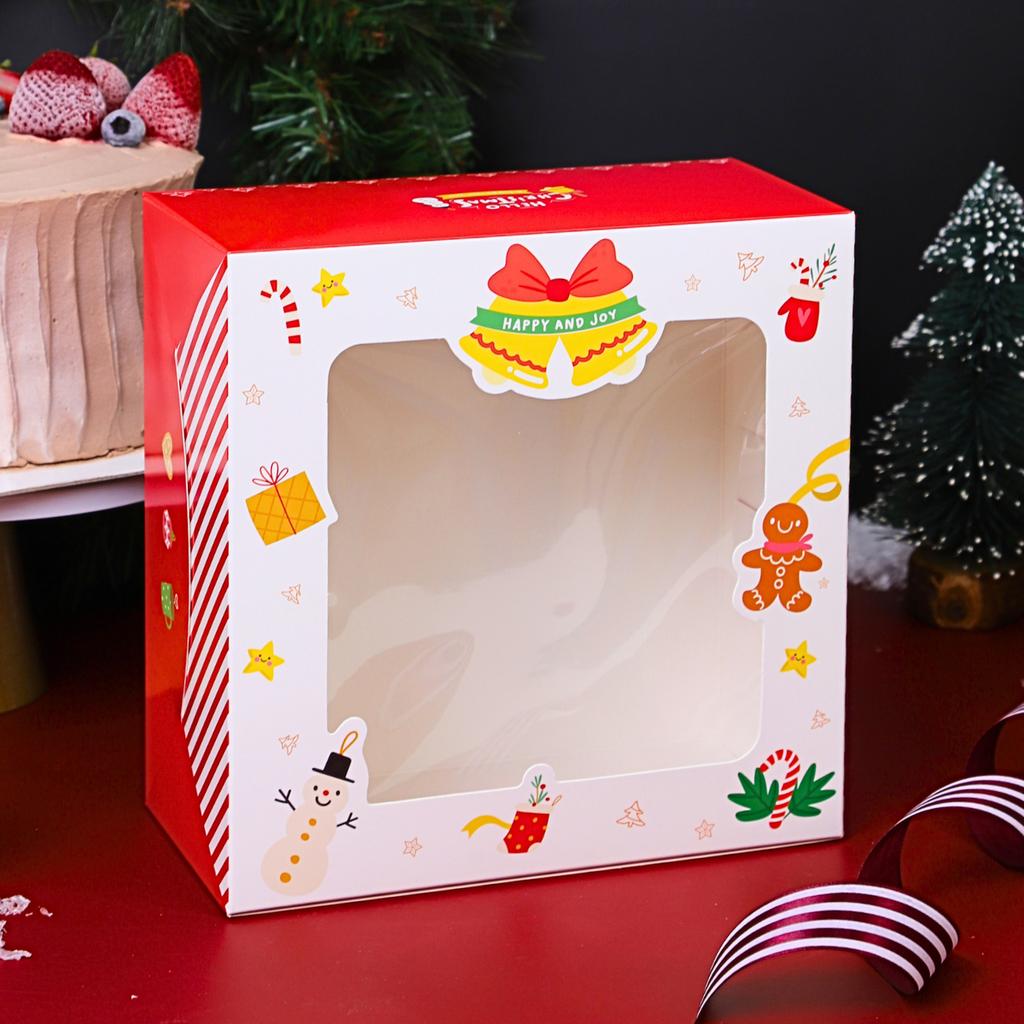 กล่องเค้ก 1 ปอนด์ Hello Christmas
