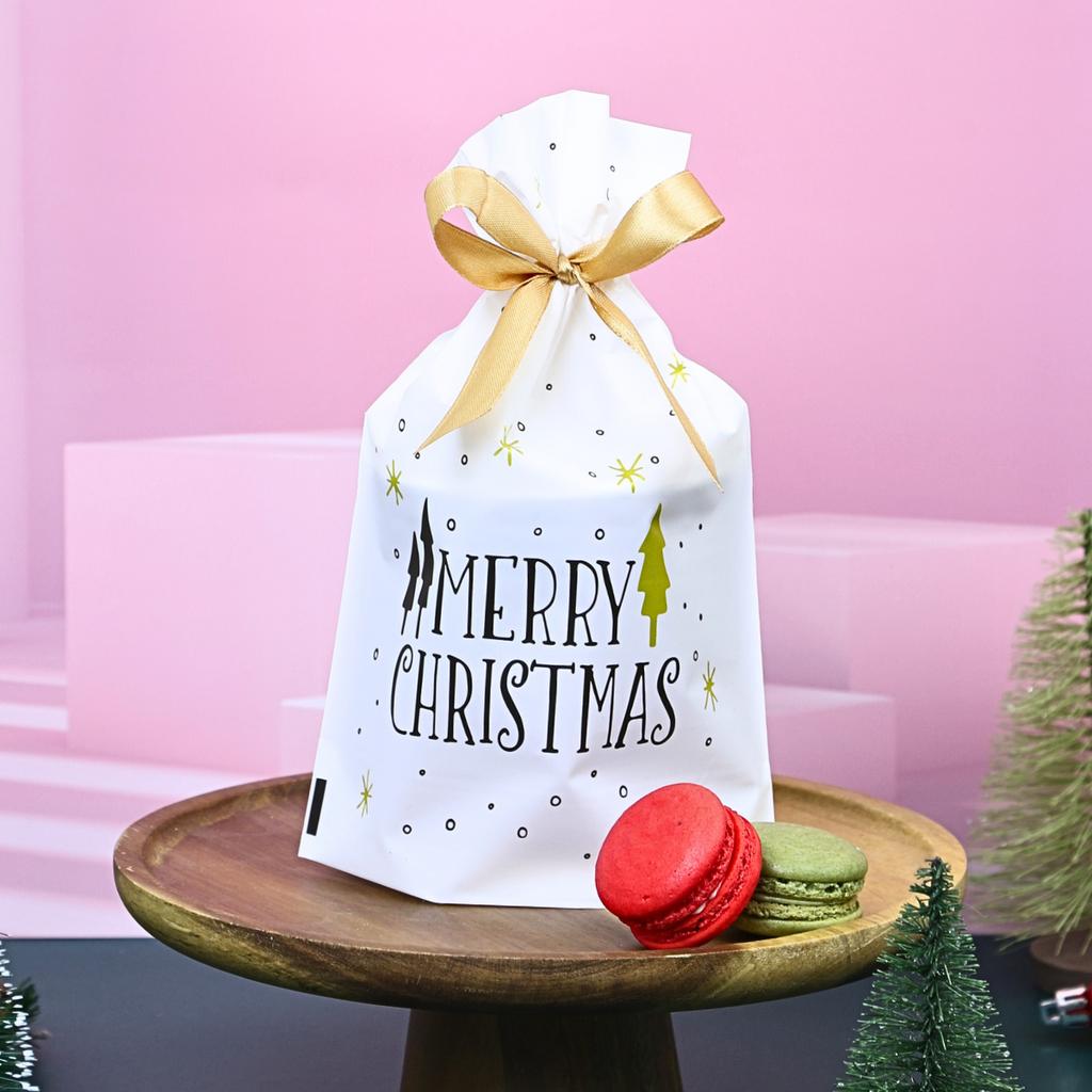 Christmas cookie bag with bow 04 (No.7) size 15x5x23 cm.