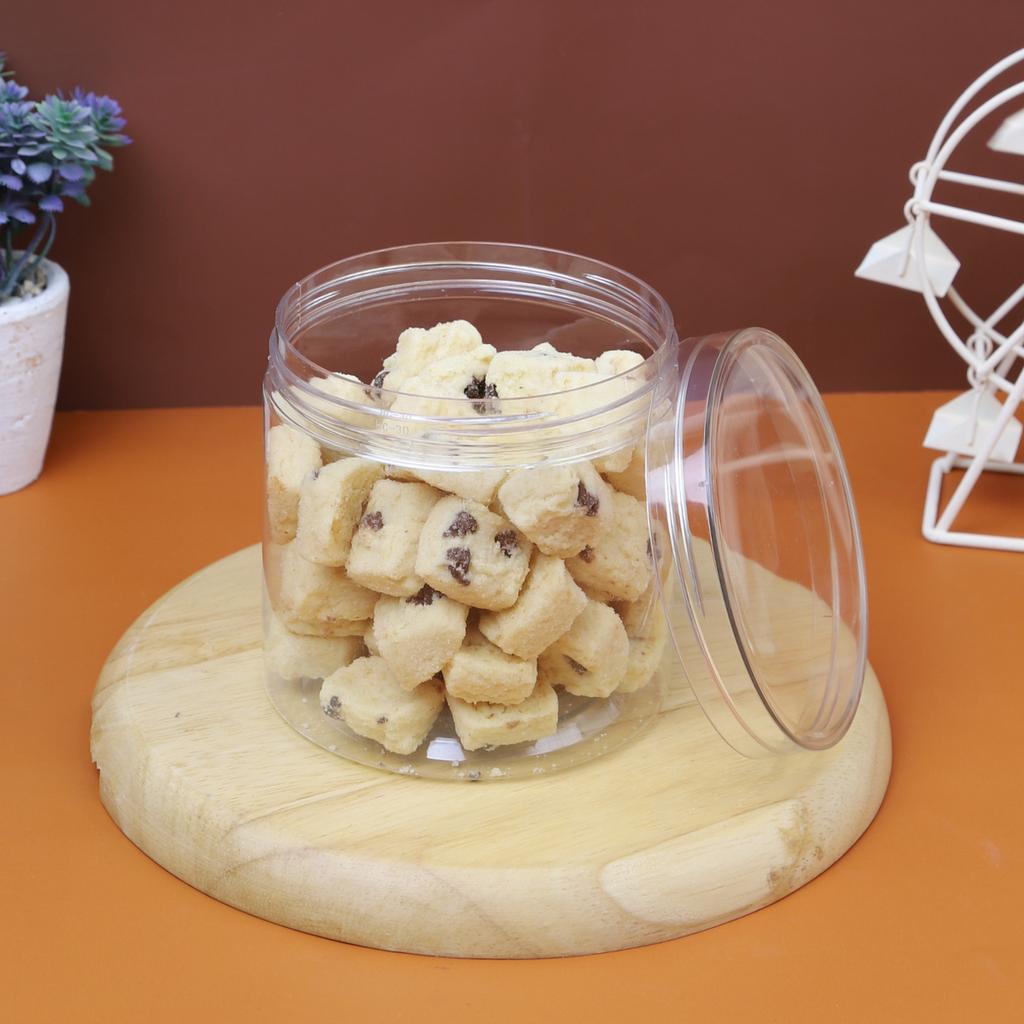 PET Jar 10x10 CM. Clear Cap 750 ml.