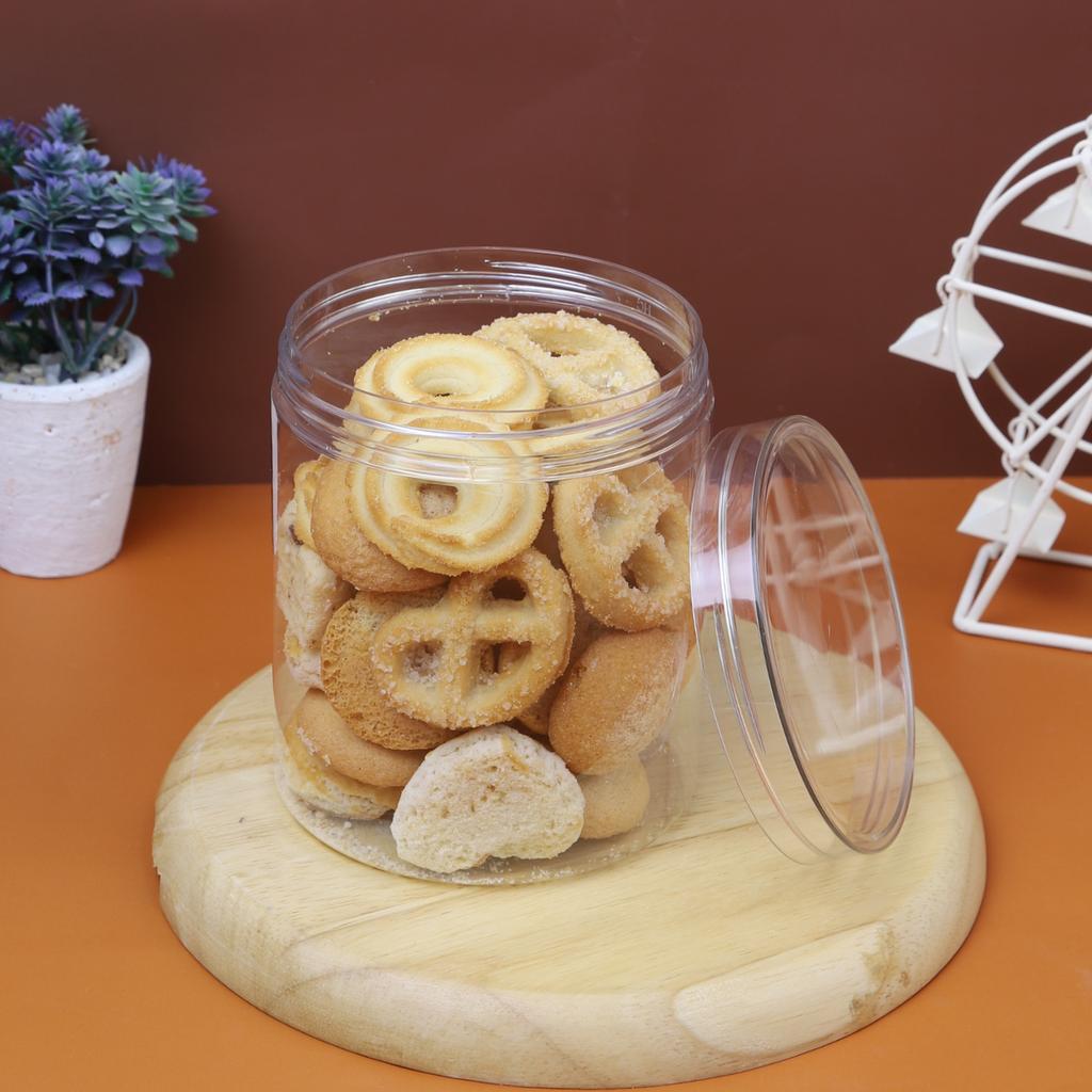 PET Jar 10x12 CM. Clear Cap 900 ml.