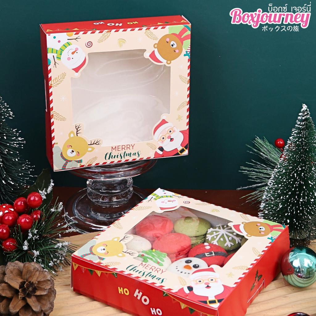 กล่องบราวนี่ ลาย Christmas moment 15x15x4 ซม.