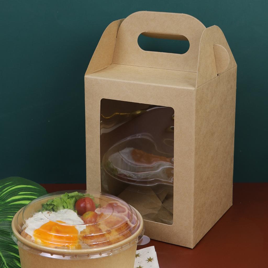 Box With Handle, Kraft Paper, OTOP Box Size L