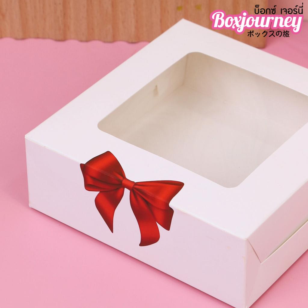 Sticker of a red bow 01, size 5x4.5 cm (56 pieces)