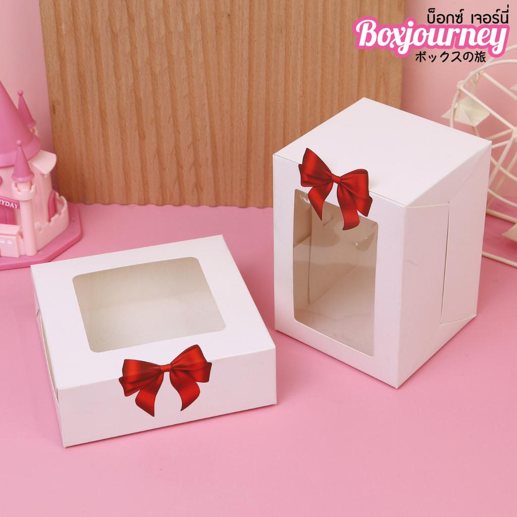 Sticker of a red bow 01, size 5x4.5 cm (56 pieces)