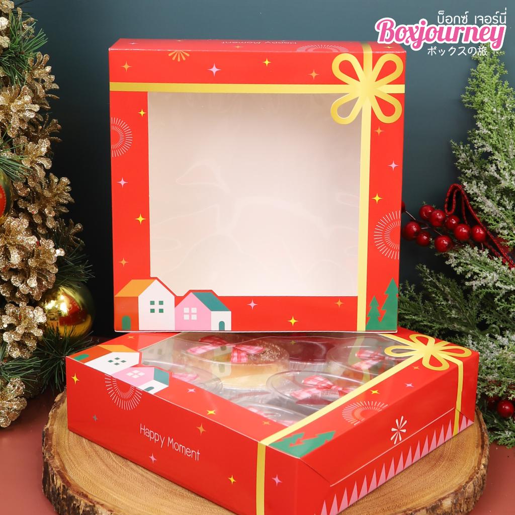 กล่องทรงเตี้ย 1 ปอนด์ ลาย giftbox