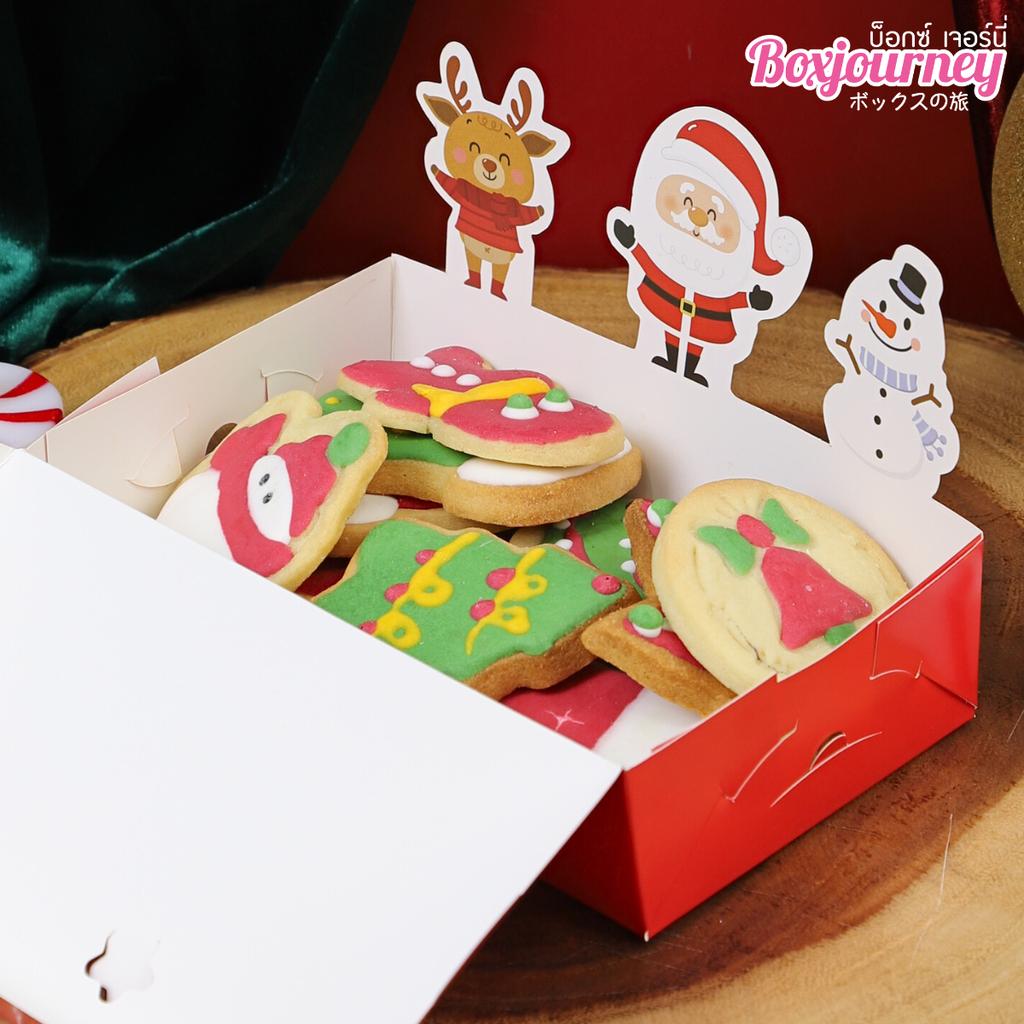 กล่องคุกกี้ลาย merry christmas  9x15x4 cm