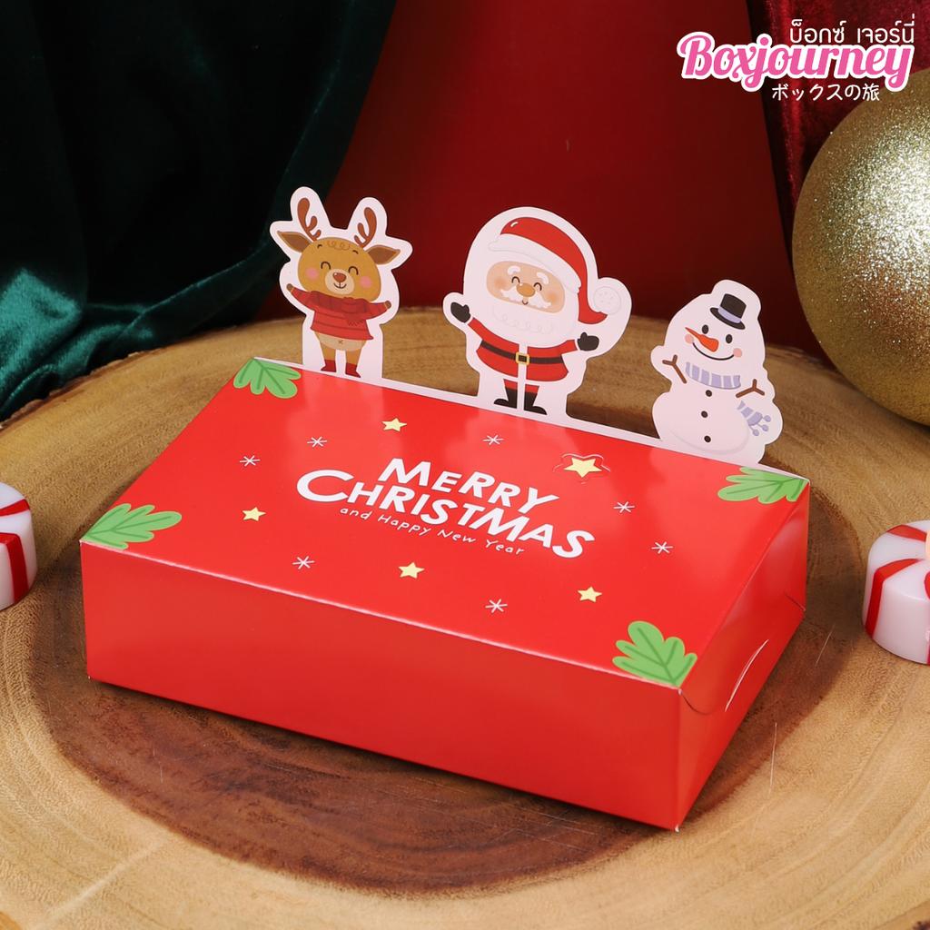 กล่องคุกกี้ลาย merry christmas  9x15x4 cm