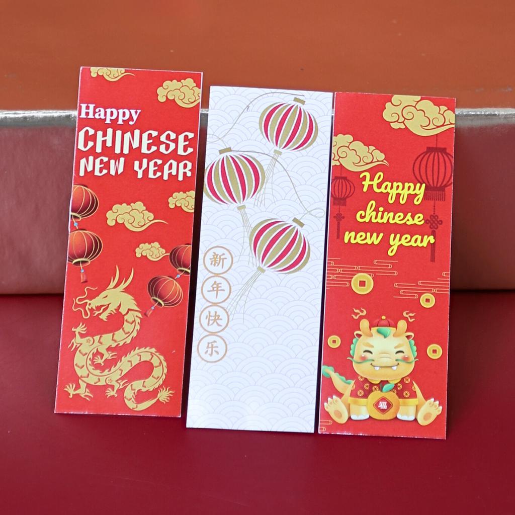 strap sticker Chinese New Year Festival02, assorted patterns, size 3.5x10 cm.