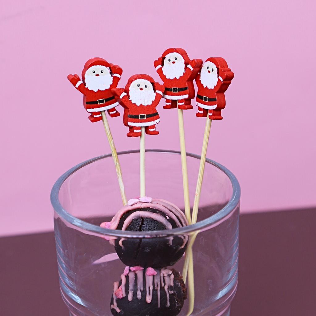 wooden skewers (Santa) 12 cm