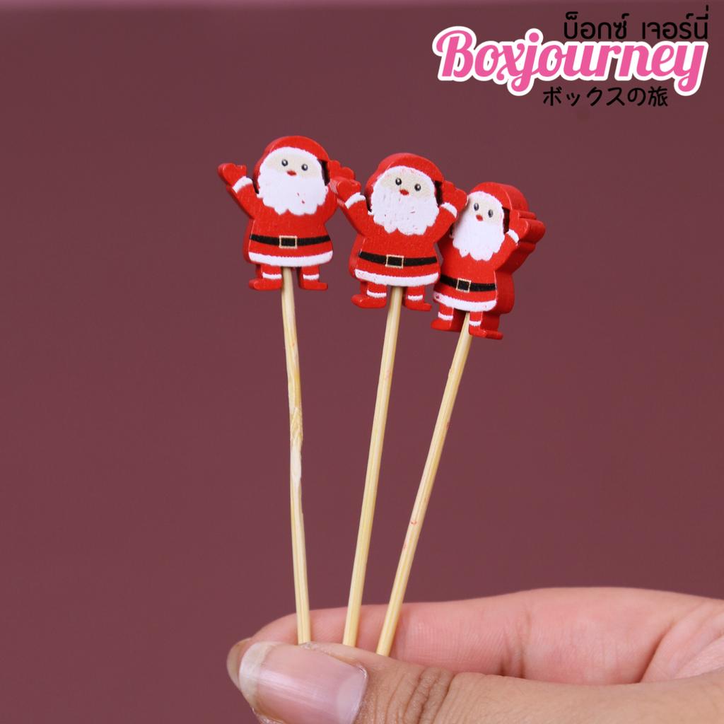 wooden skewers (Santa) 12 cm