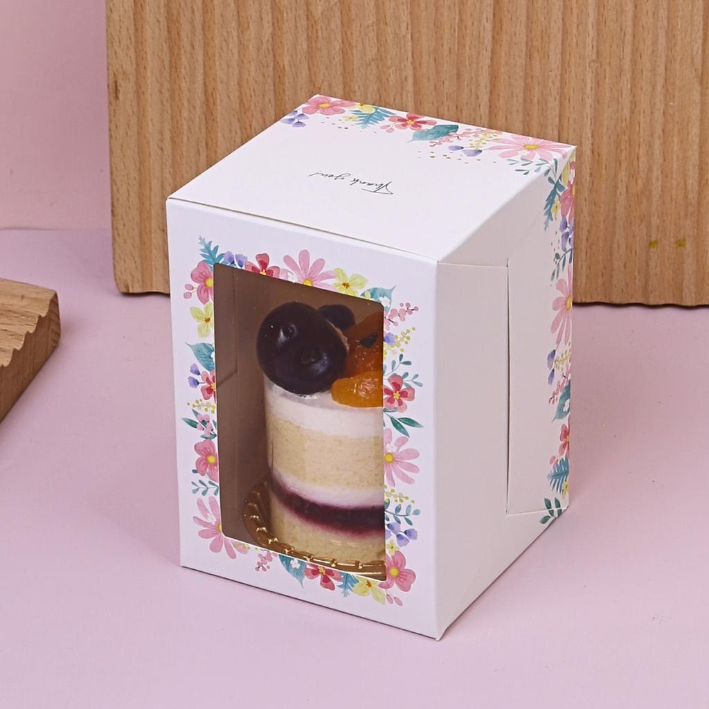 1-Piece Cake Box, Garden Bliss design  9x12.5x9 cm.