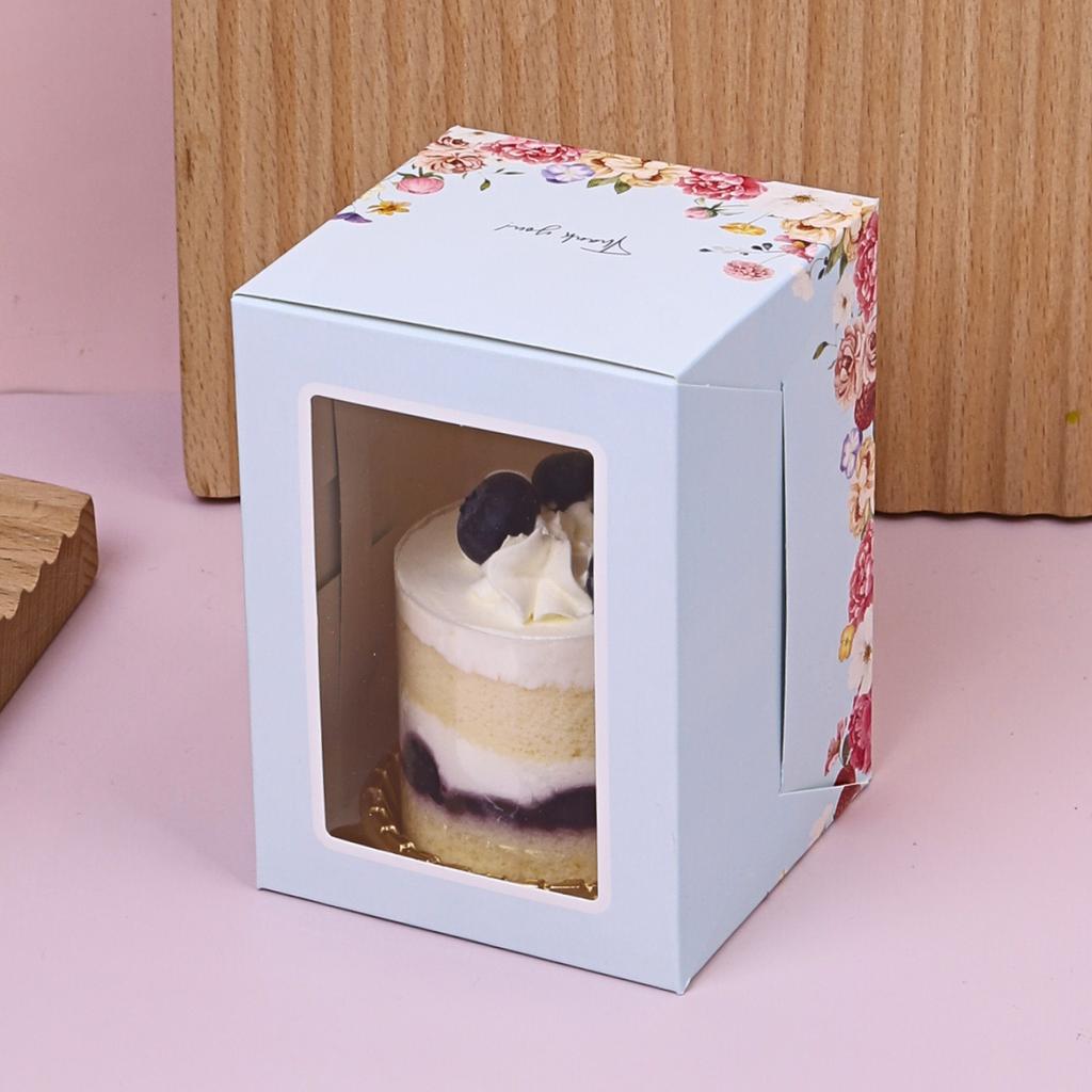 1-Piece Cake Box, Garden Bliss design  9x12.5x9 cm.