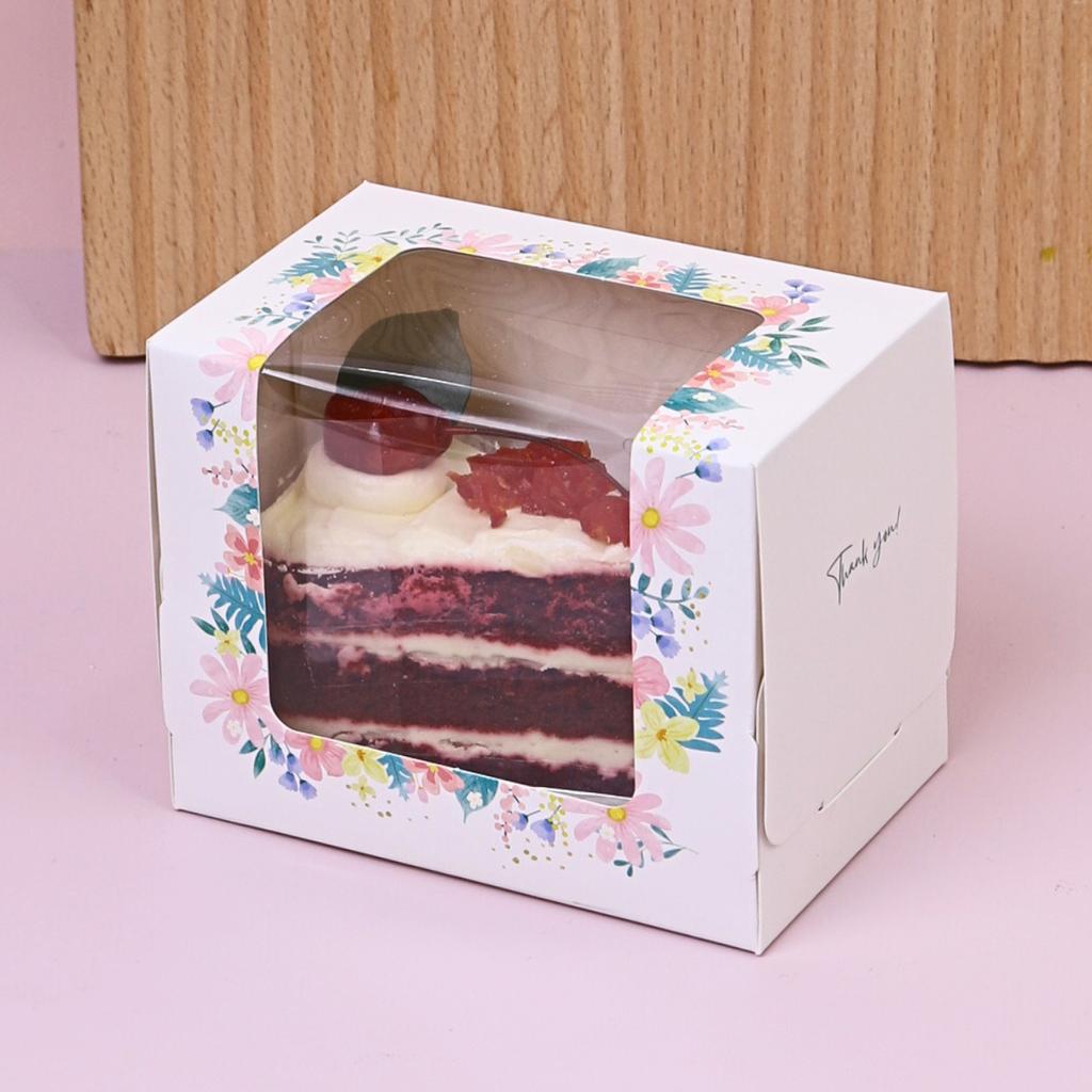 1 cake box , v -chef window , floral delight