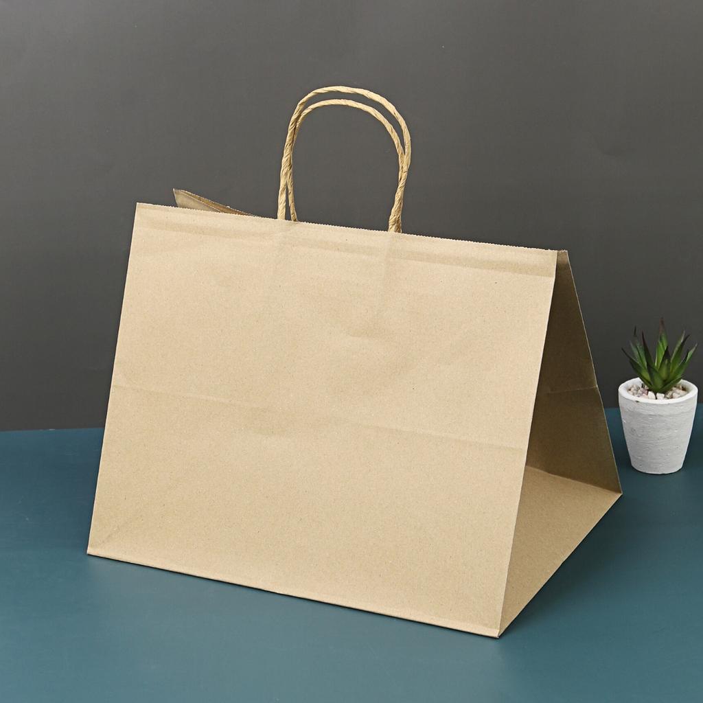 Brown paper bag with twisted handles for a 1-pound cake box, size 30x22.5x24.5 cm.