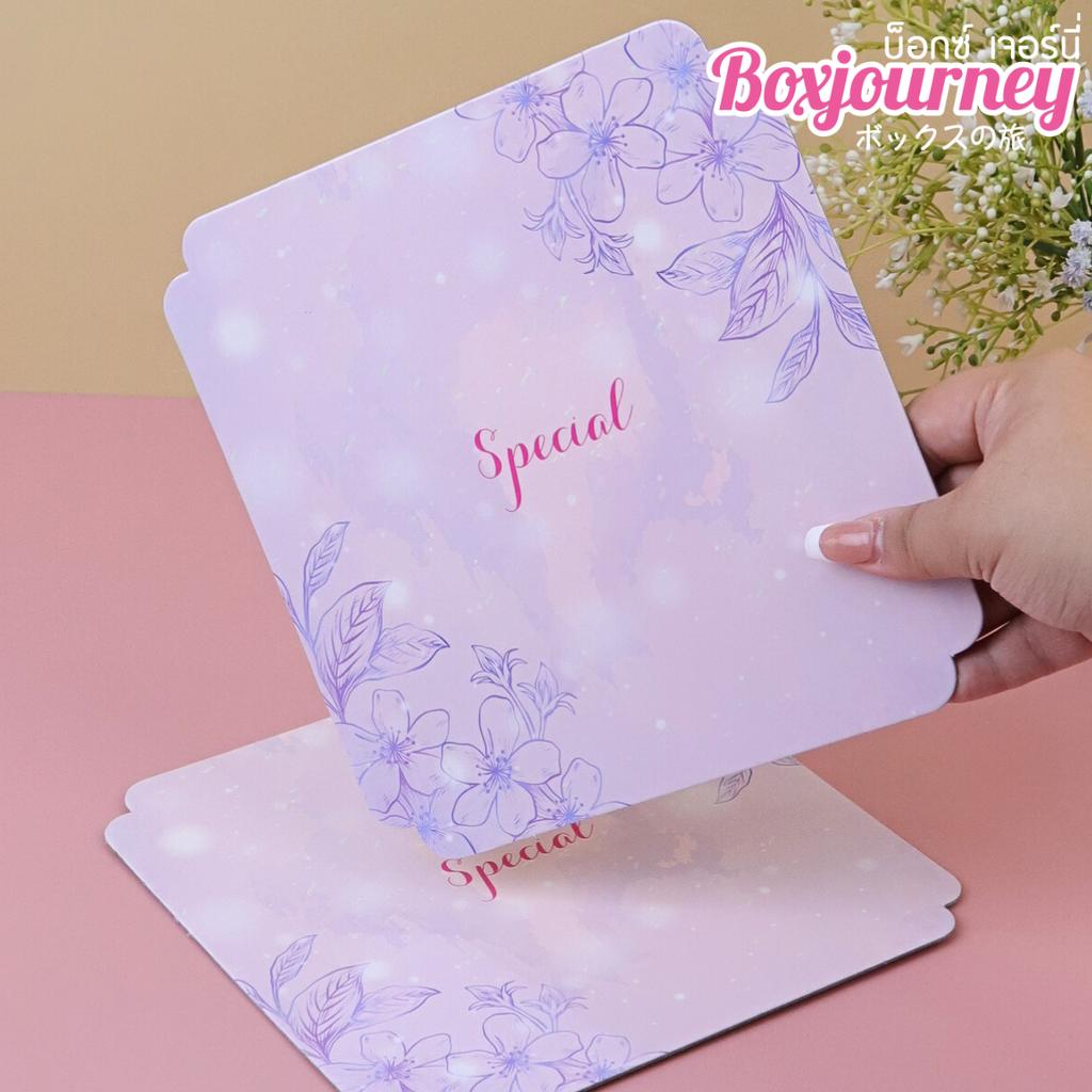 ฐานรองเค้ก 1 ปอนด์ แบบหยัก ลาย Winter flower