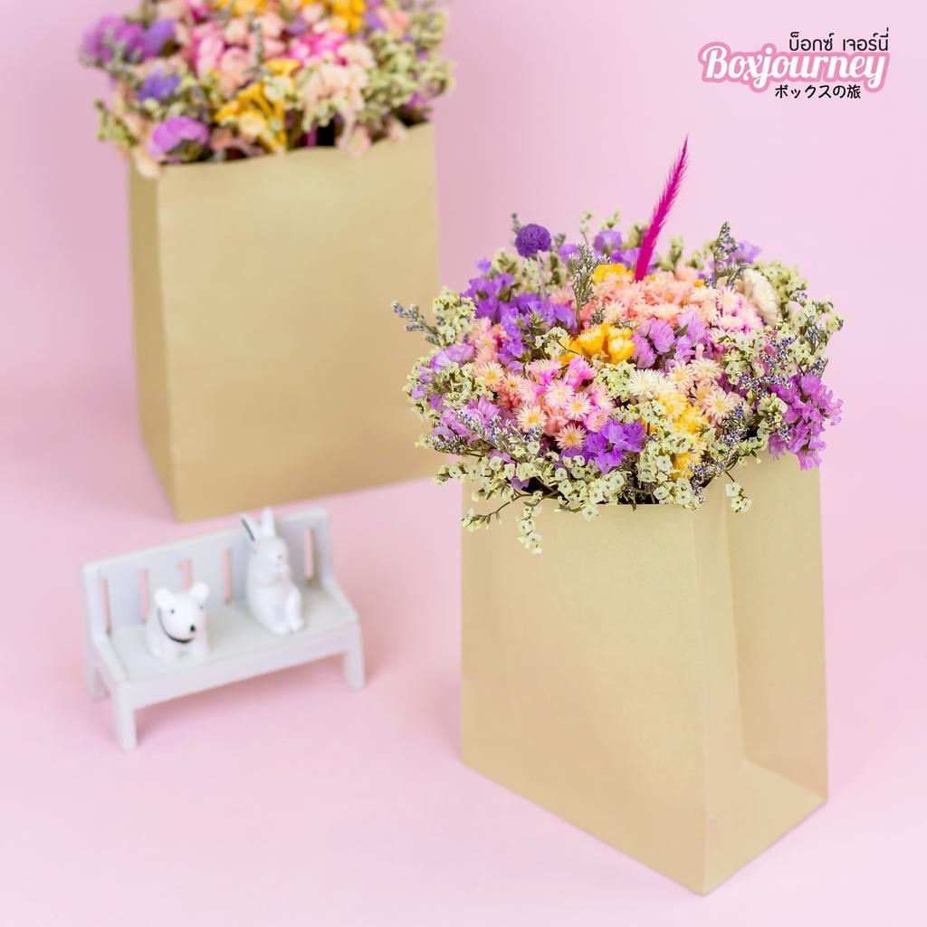 ถุงกระดาษน้ำตาลอเนกประสงค์ 13x8x18 cm