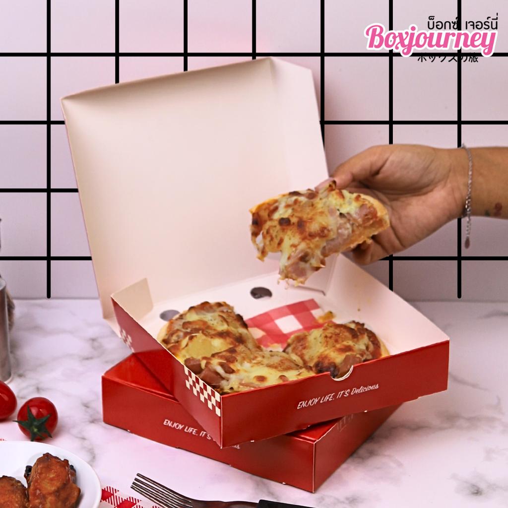 กล่องพิซซ่า 7 นิ้ว ลาย Classic Slice 17.5x17.5x4 ซม.
