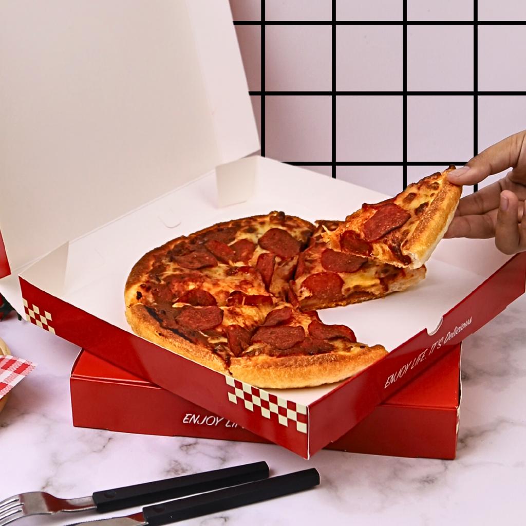 กล่องพิซซ่า 10 นิ้ว ลาย Classic Slice 25.4x25.4x4 ซม.