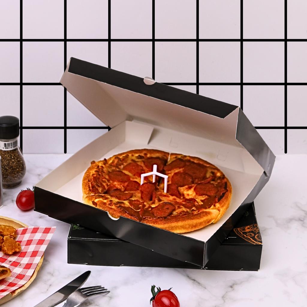กล่องพิซซ่า 10 นิ้ว ลาย Authentic Taste 25.4x25.4x4 ซม.