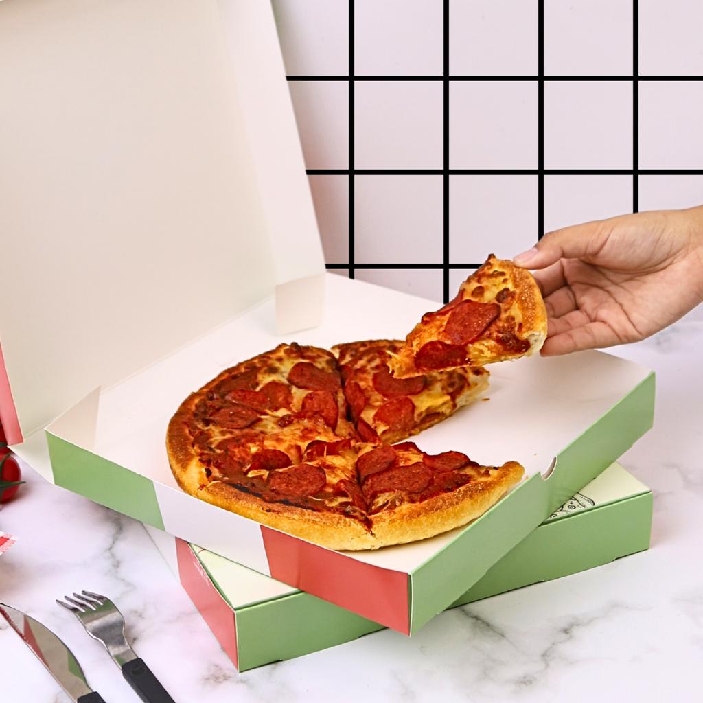กล่องพิซซ่า 10 นิ้ว ลาย Freshly Baked 25.4x25.4x4 ซม.