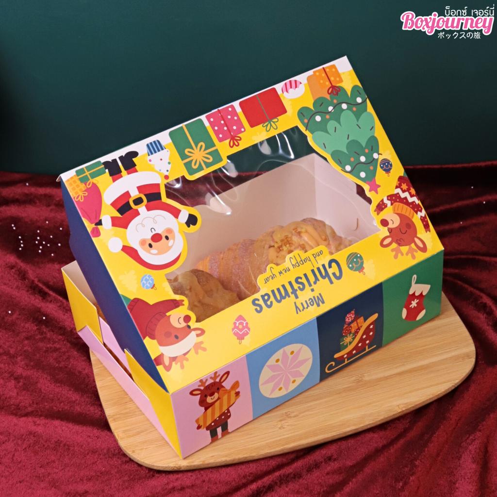กล่องทรงแบน ลาย Xmas Festival 15x22x6.2 cm