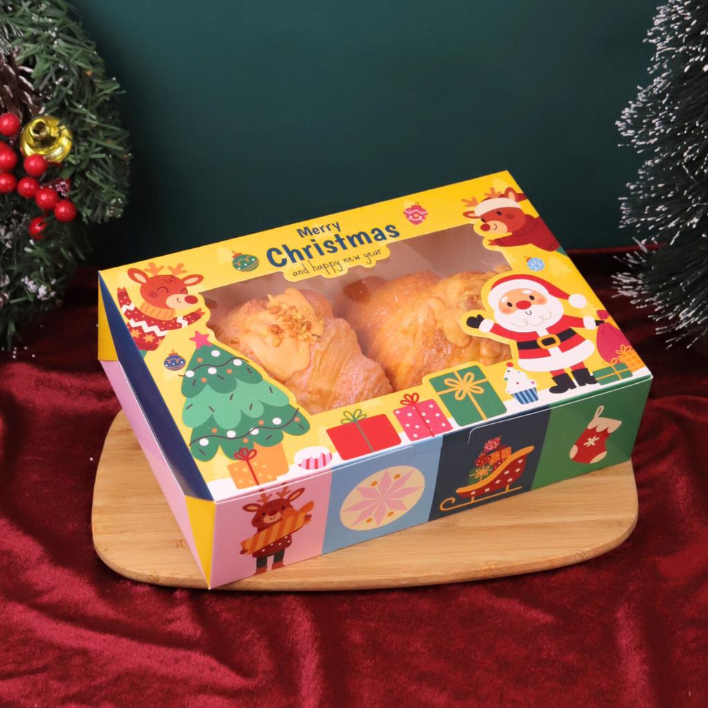 กล่องทรงแบน ลาย Xmas Festival 15x22x6.2 cm