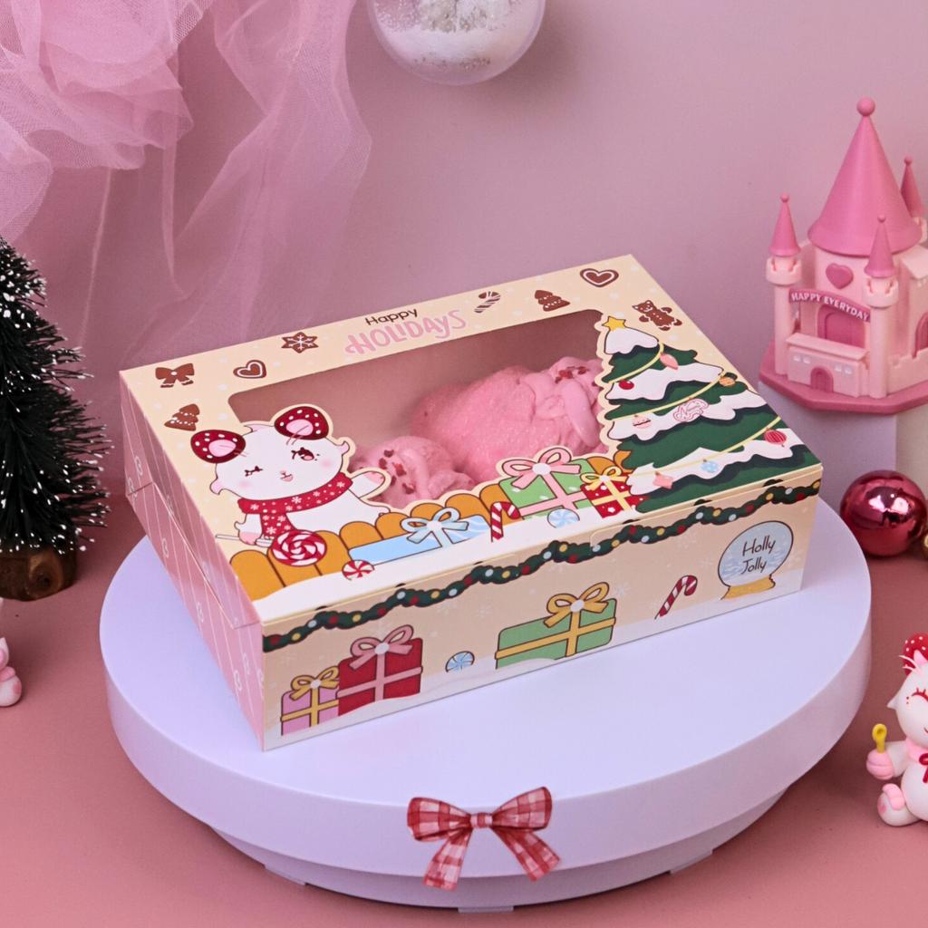 กล่องทรงแบน ลาย Nanami Xmas holiday   15x22x6.2 ซม.