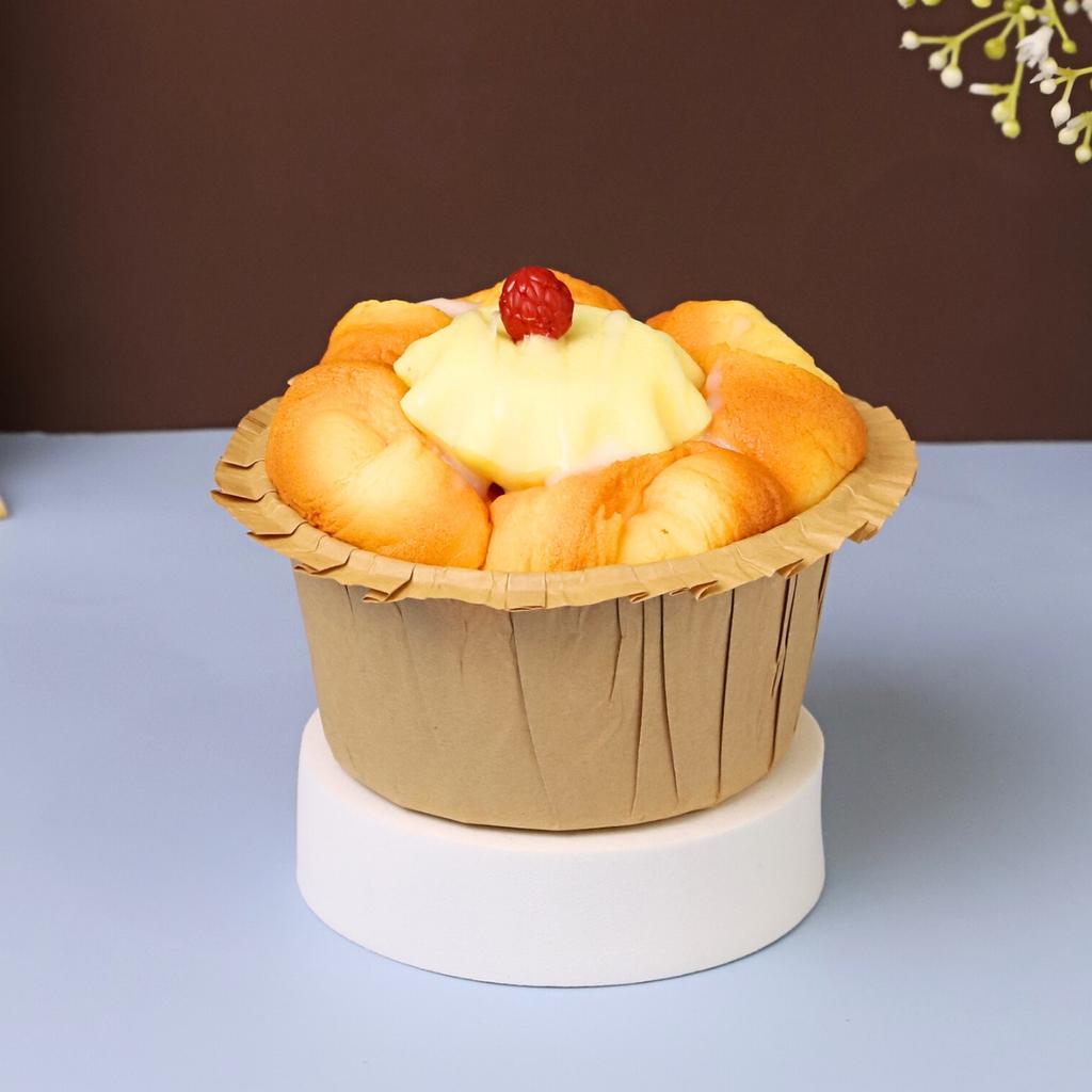 ถ้วยคัพเค้ก สีคราฟท์ ขนาด 4 นิ้ว