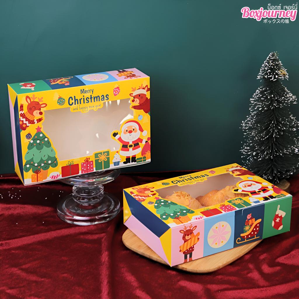 กล่องทรงแบน ลาย Xmas Festival 15x22x6.2 cm