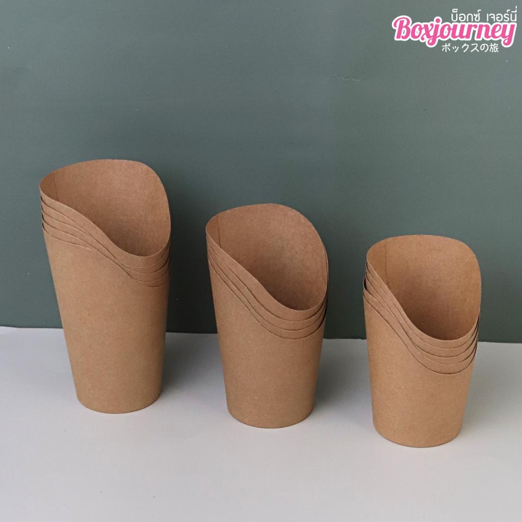 ถ้วยกระดาษปากเฉียง คราฟท์ 12 ออนซ์