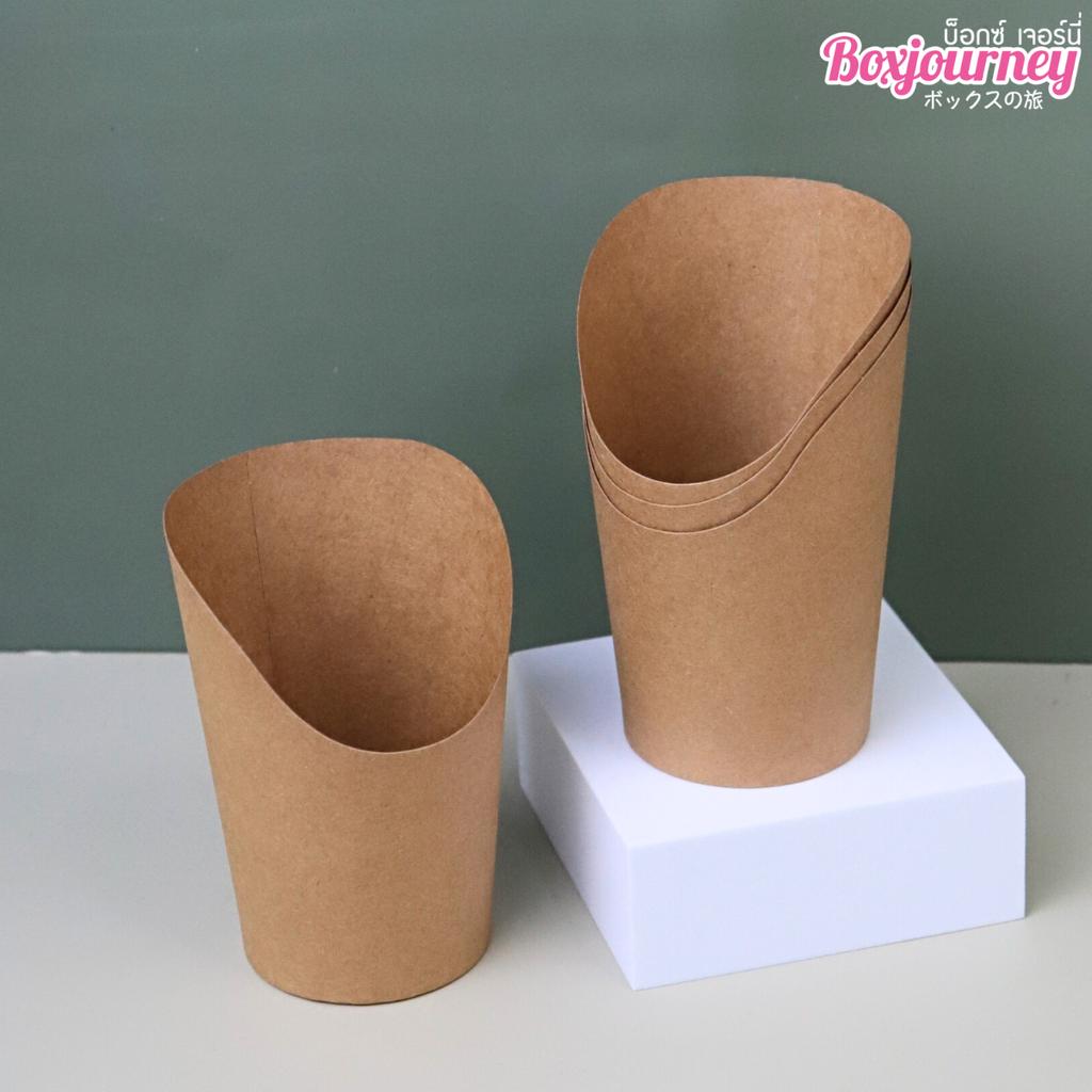 ถ้วยกระดาษปากเฉียง คราฟท์ 12 ออนซ์