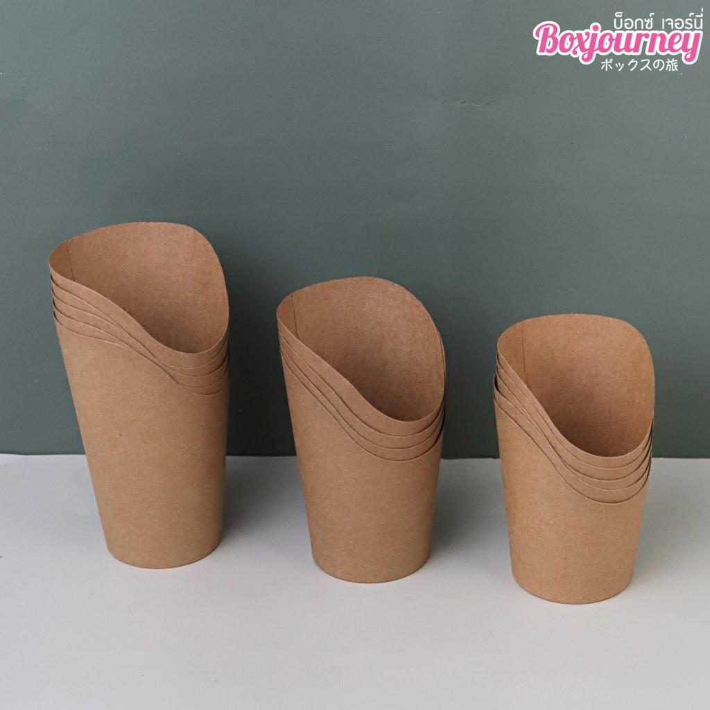 ถ้วยกระดาษปากเฉียง คราฟท์ 16 ออนซ์