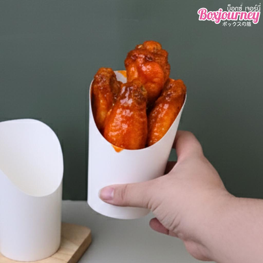 ถ้วยกระดาษปากเฉียง สีขาว 12 ออนซ์