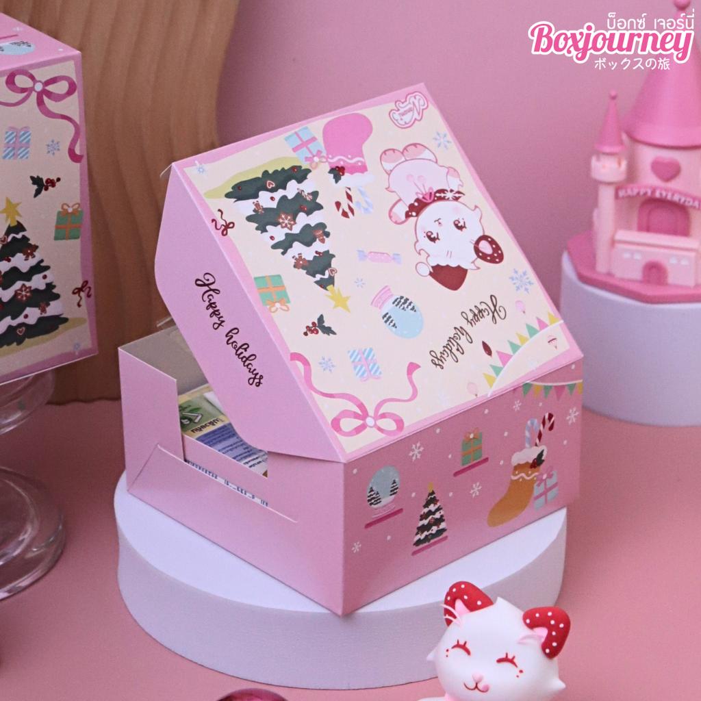 กล่องสแน็คเล็ก ลาย Nanami Xmas holiday 12.7x12.7x6.5 ซม.