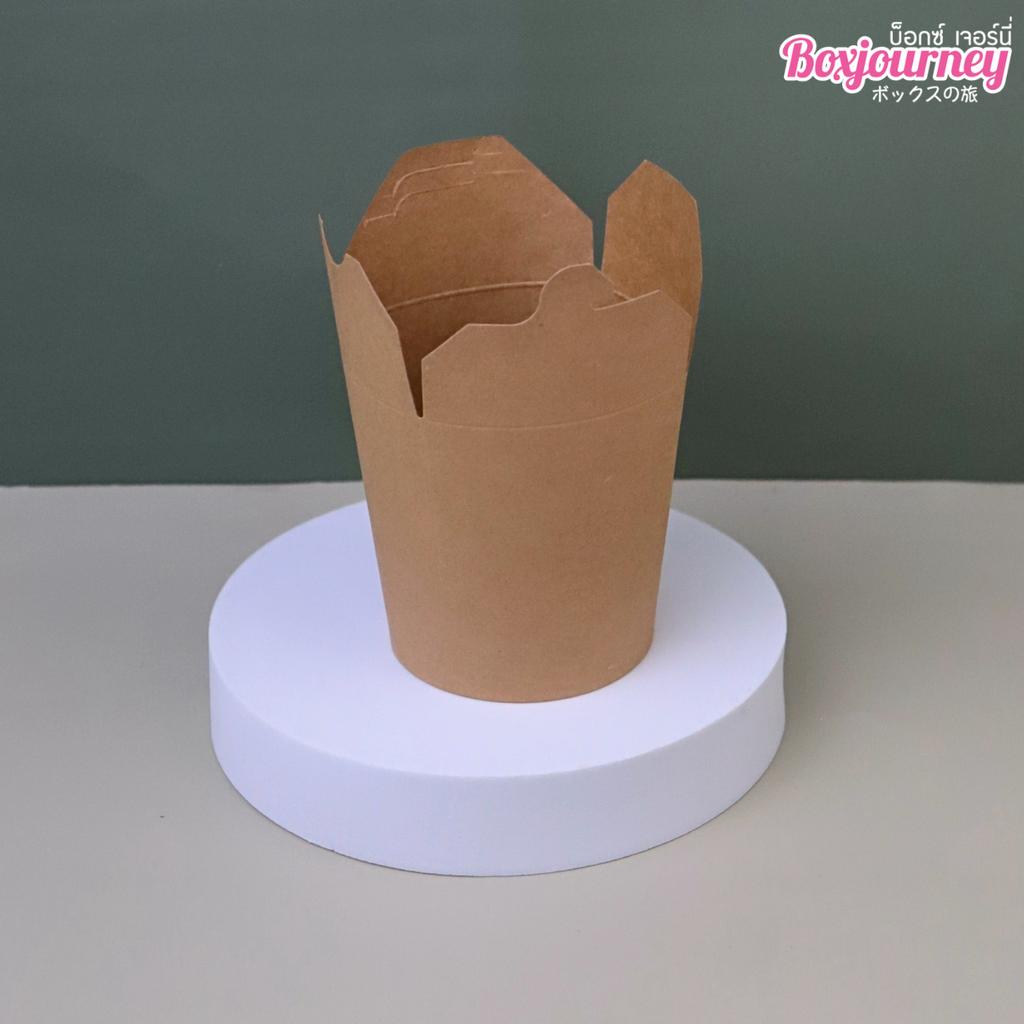 กล่องหมี่ไก่ฉีก คราฟท์  16 ออนซ์